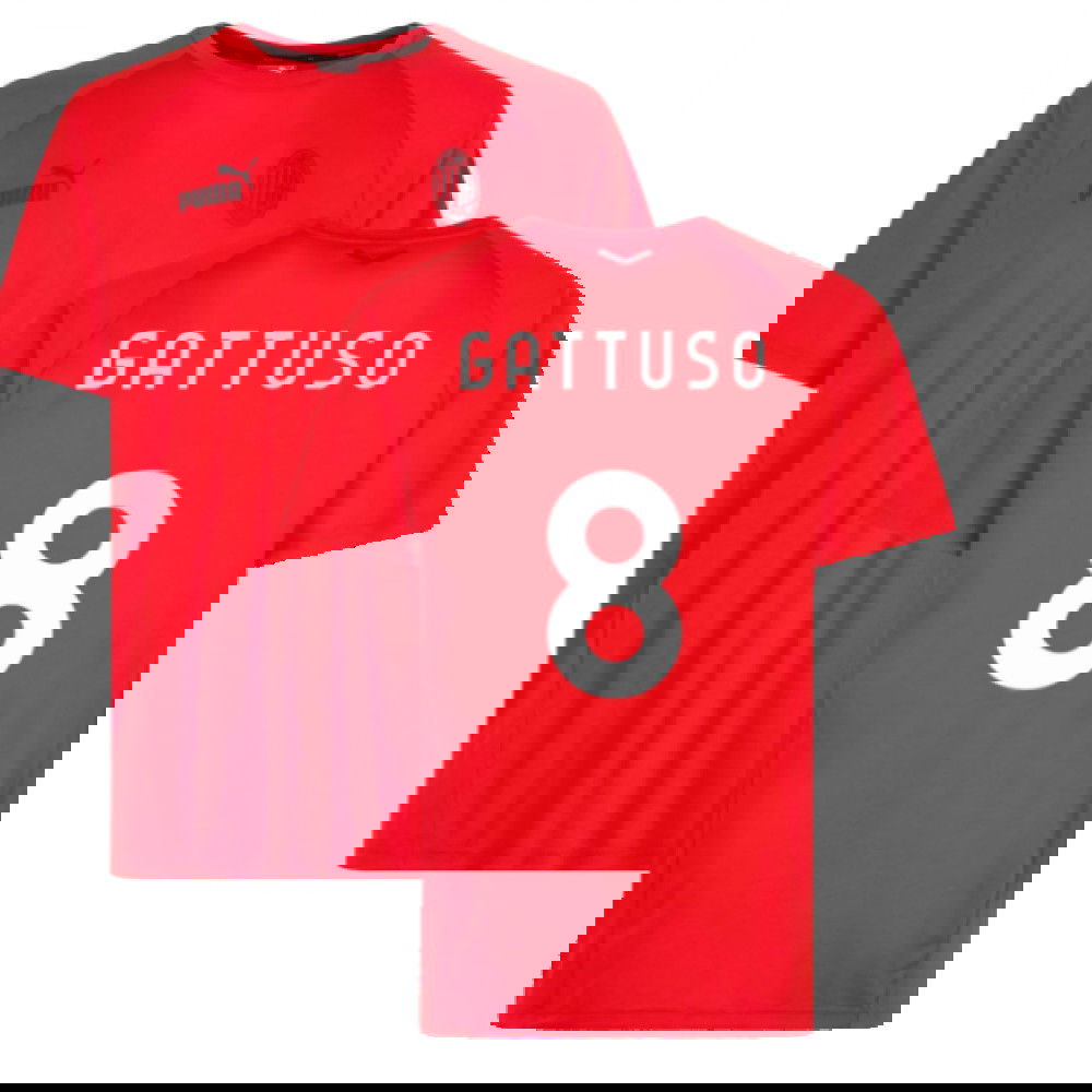 2022-2023 AC Milan Casuals Tee (Red) (GATTUSO 8)