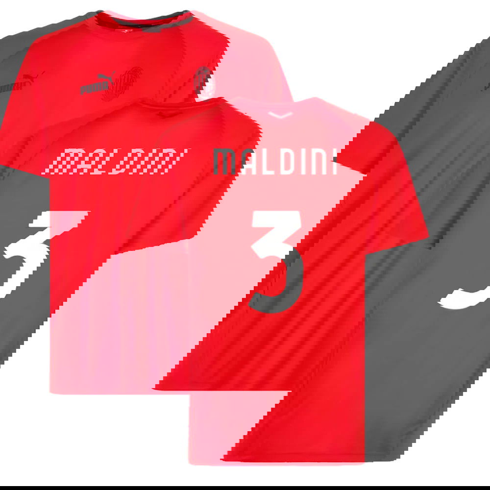 2022-2023 AC Milan Casuals Tee (Red) (MALDINI 3)