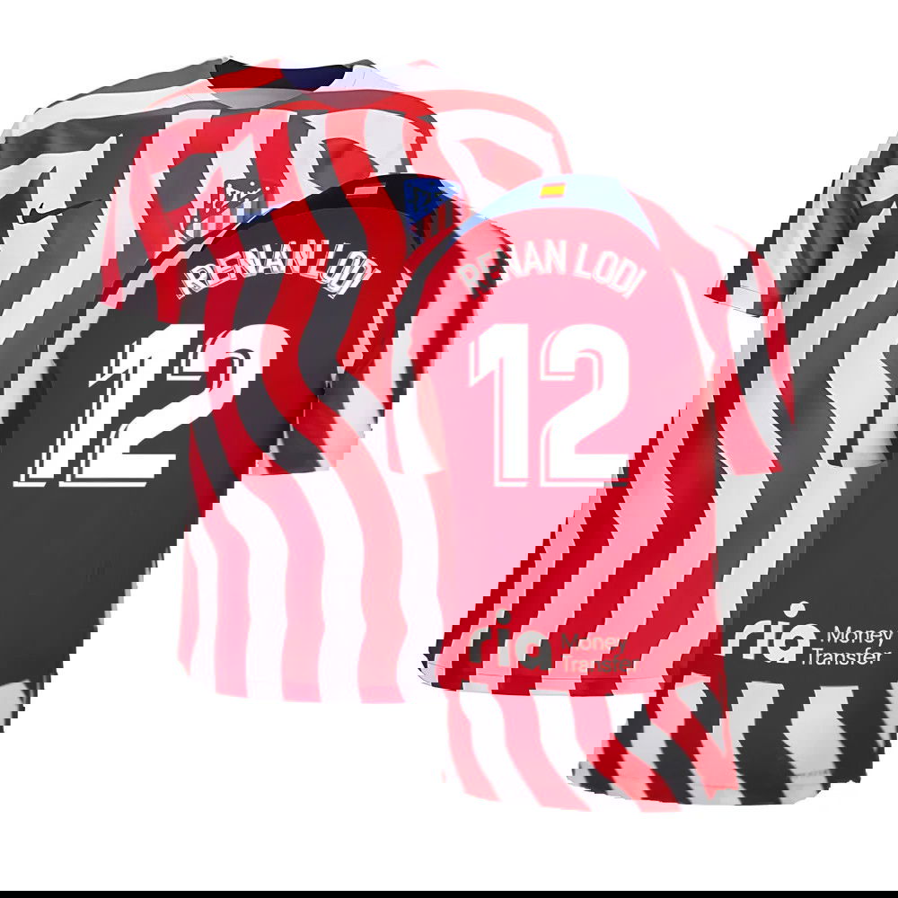 2022-2023 Atletico Madrid Home Player Issue Jersey (RENAN LODI 12)