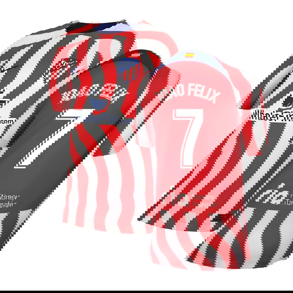 2022-2023 Atletico Madrid Home Shirt (Kids) (JOAO FELIX 7)