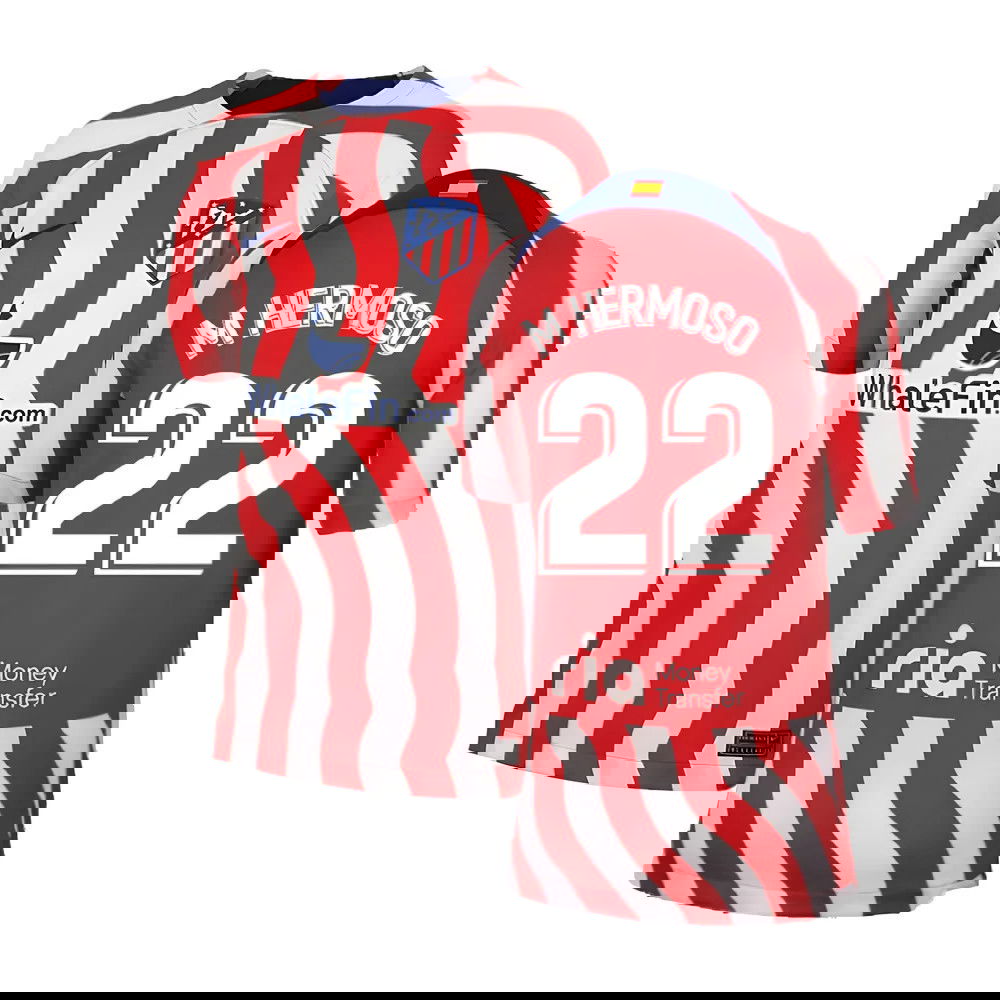 2022-2023 Atletico Madrid Home Shirt (Kids) (M HERMOSO 22)