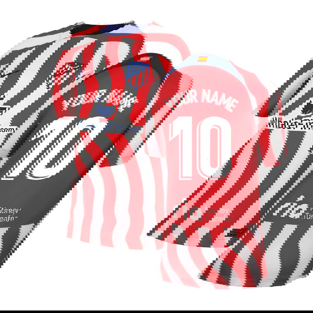 2022-2023 Atletico Madrid Home Shirt (Kids) (Your Name)