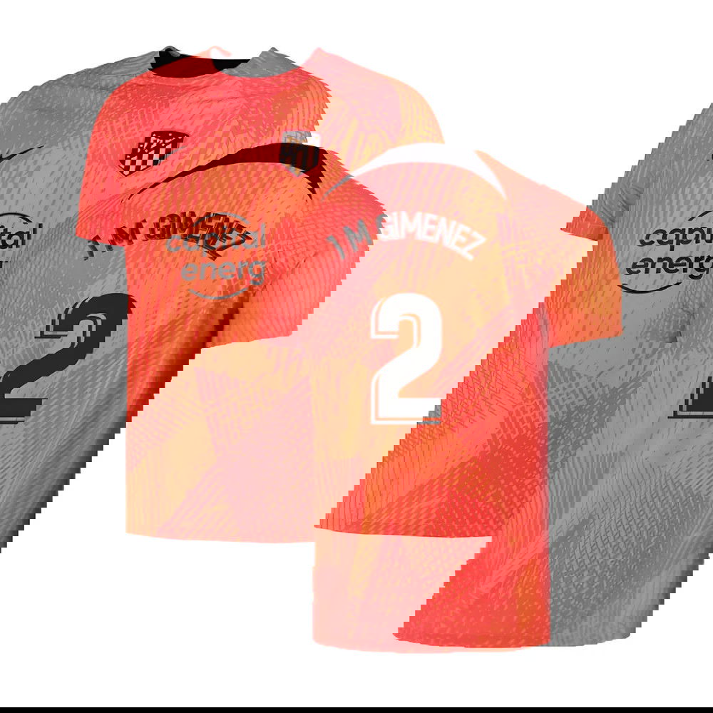 2022-2023 Atletico Madrid Pre-Match Training Shirt (Laser Crimson) (J M GIMENEZ 2)