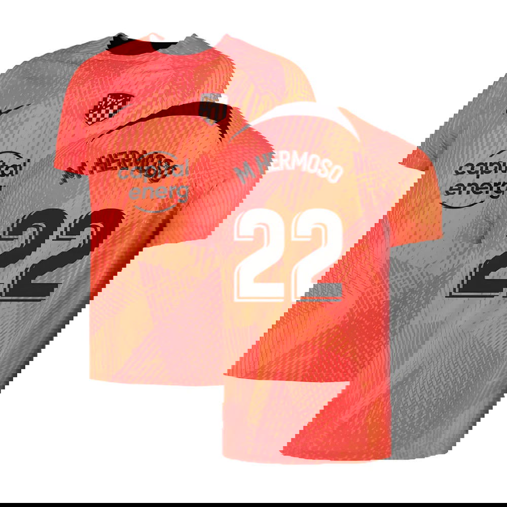 2022-2023 Atletico Madrid Pre-Match Training Shirt (Laser Crimson) (M HERMOSO 22)