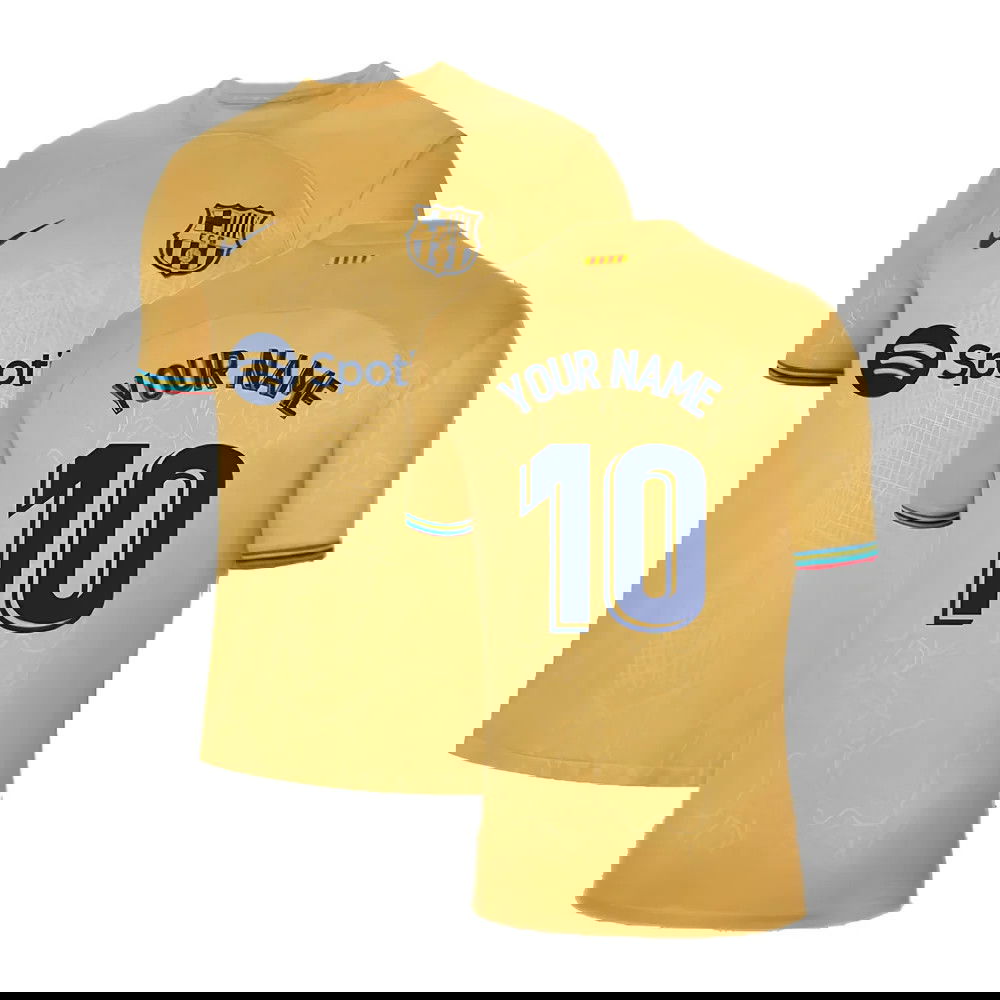 2022-2023 Barcelona Away Shirt (Sponsored) (Your Name)