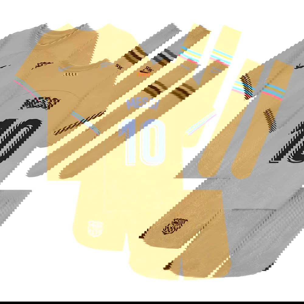 2022-2023 Barcelona Little Boys Away Kit (MESSI 10)