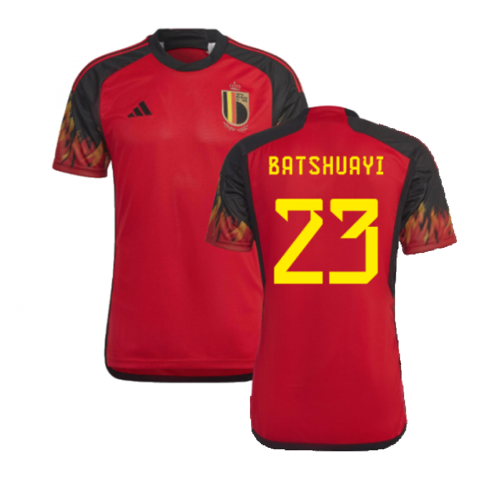 Belgium Men's Adidas Red 2022-2023 Home Shirt (Batshuayi 23)