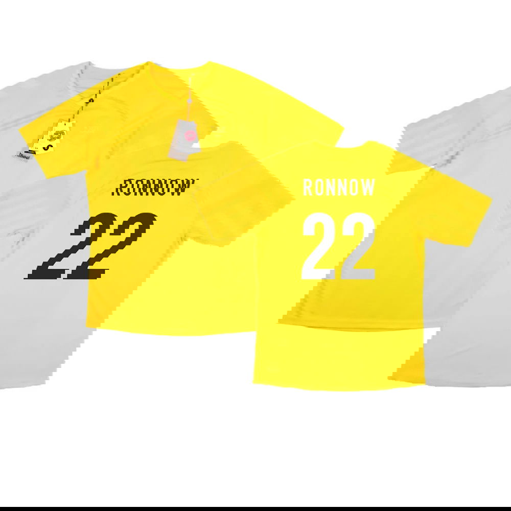 2022-2023 Denmark Away Goalkeeper Jersey (Yellow) (Ronnow 22)