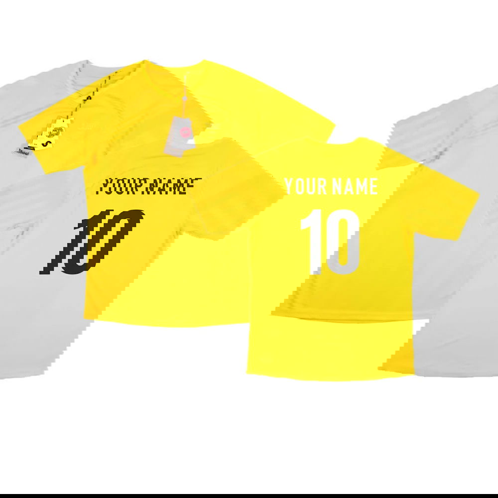 2022-2023 Denmark Away Goalkeeper Jersey (Yellow) (Your Name)