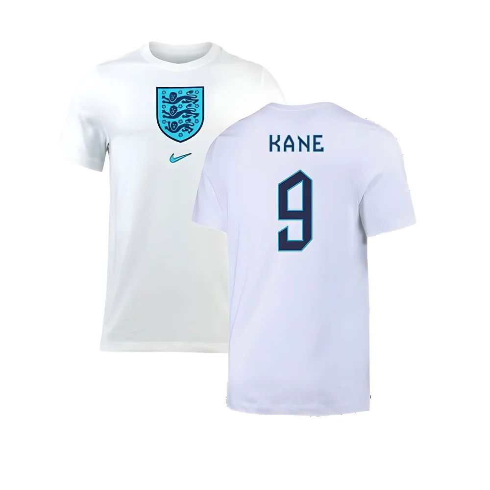 2022-2023 England Crest Tee (White) (Kane 9)