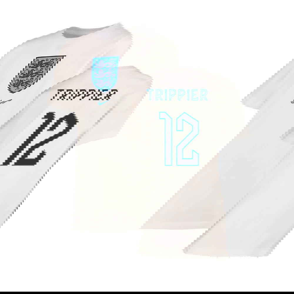 2022-2023 England Crest Tee (White) - Kids (Trippier 12)