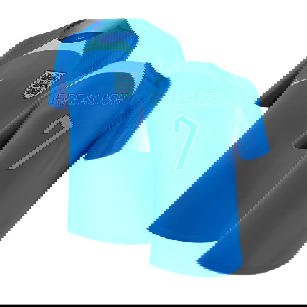 2022-2023 England Strike Dri-FIT Training Shirt (Blue) (Grealish 7)