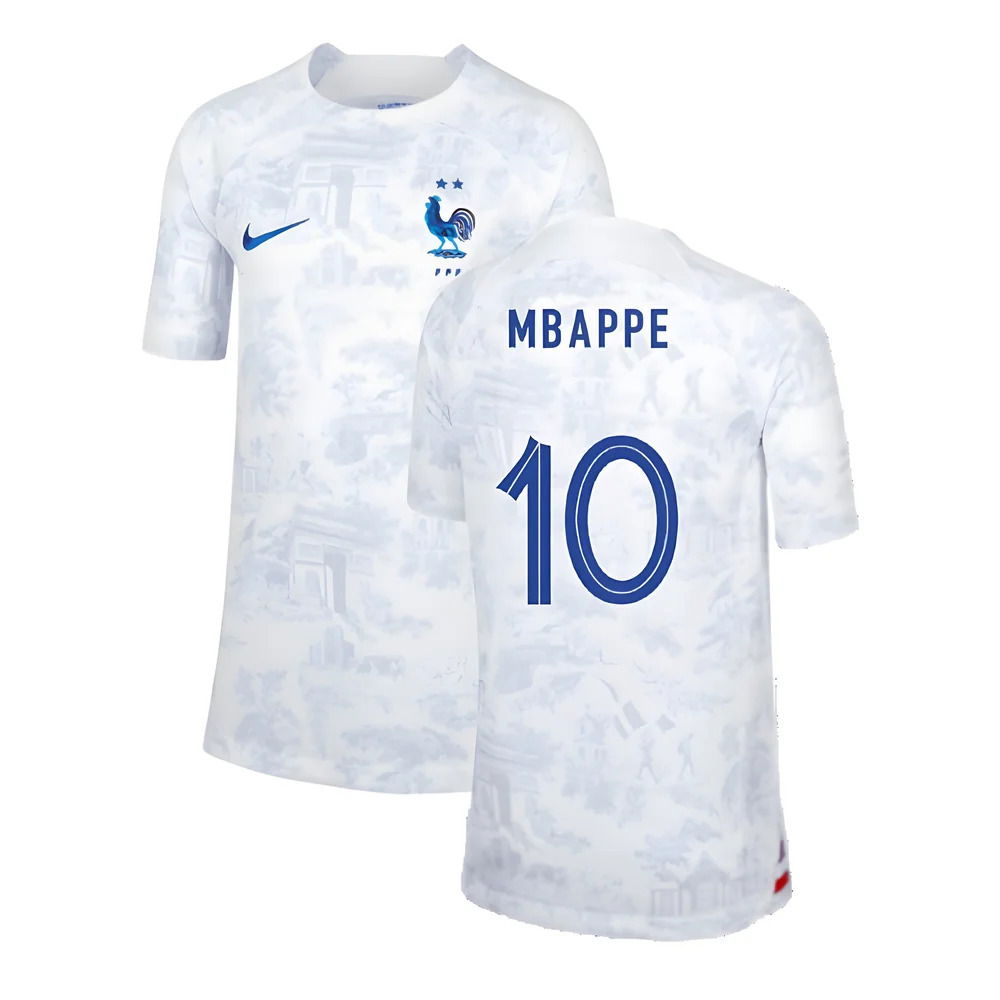 2022-2023 France Away Shirt (Kids) (Mbappe 10)