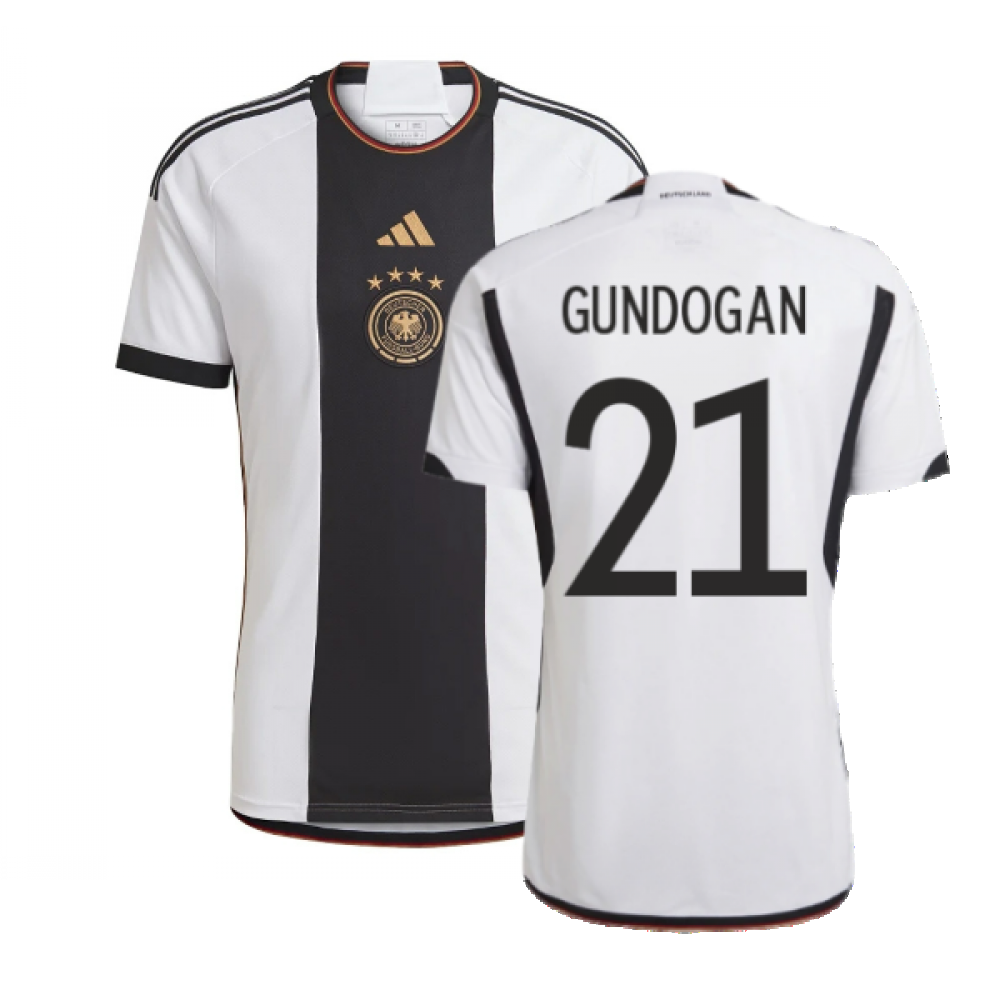 Germany Men's Adidas White 2022-2023 Home Shirt (Gundogan 21)