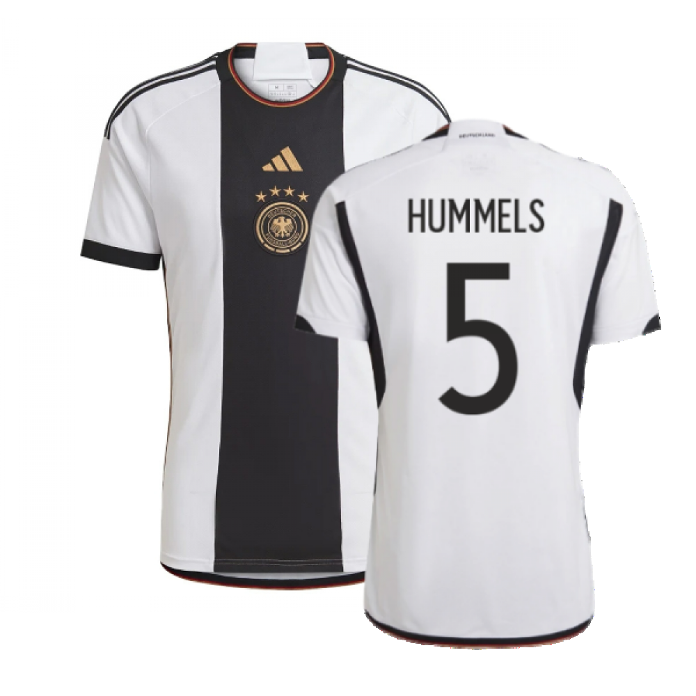 Germany Men's Adidas White 2022-2023 Home Shirt (Hummels 5)