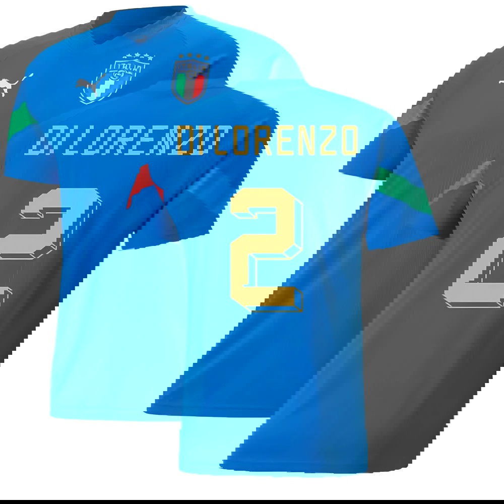 2022-2023 Italy Player Training Jersey (Blue) (DI LORENZO 2)
