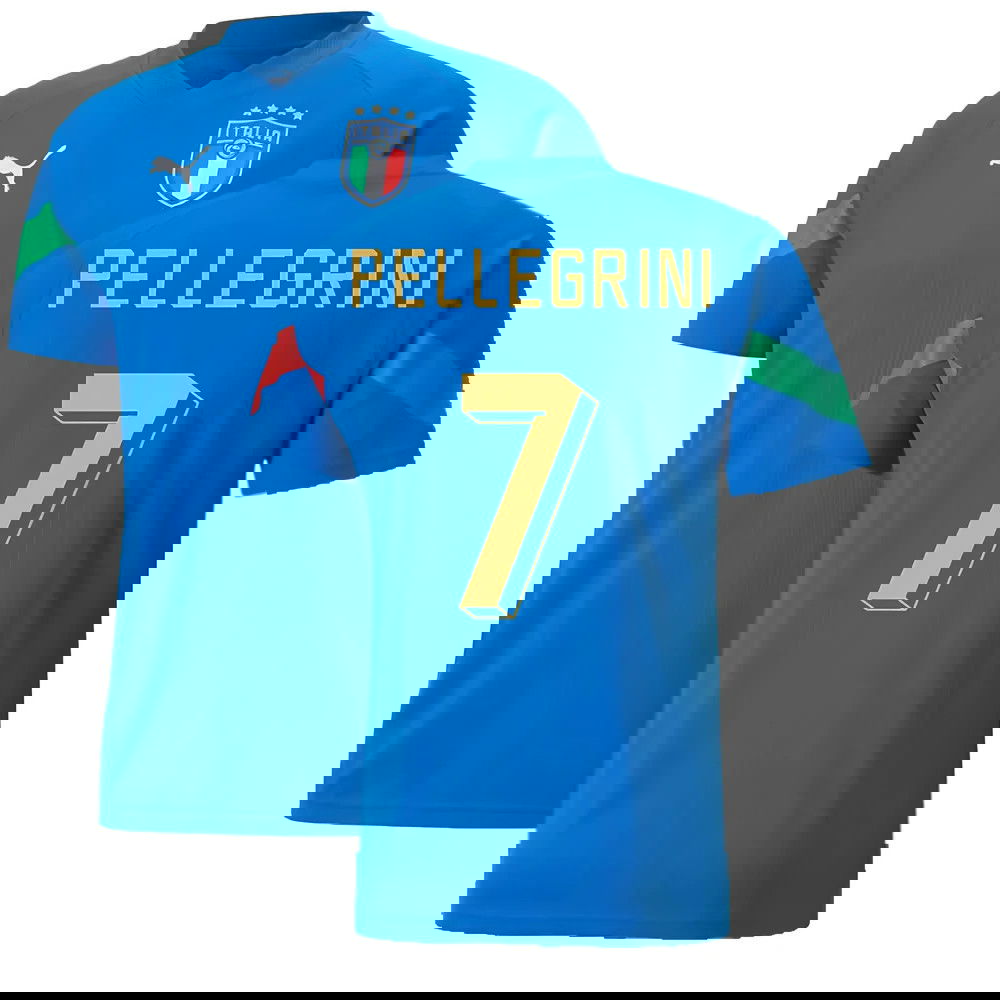2022-2023 Italy Player Training Jersey (Blue) (PELLEGRINI 7)