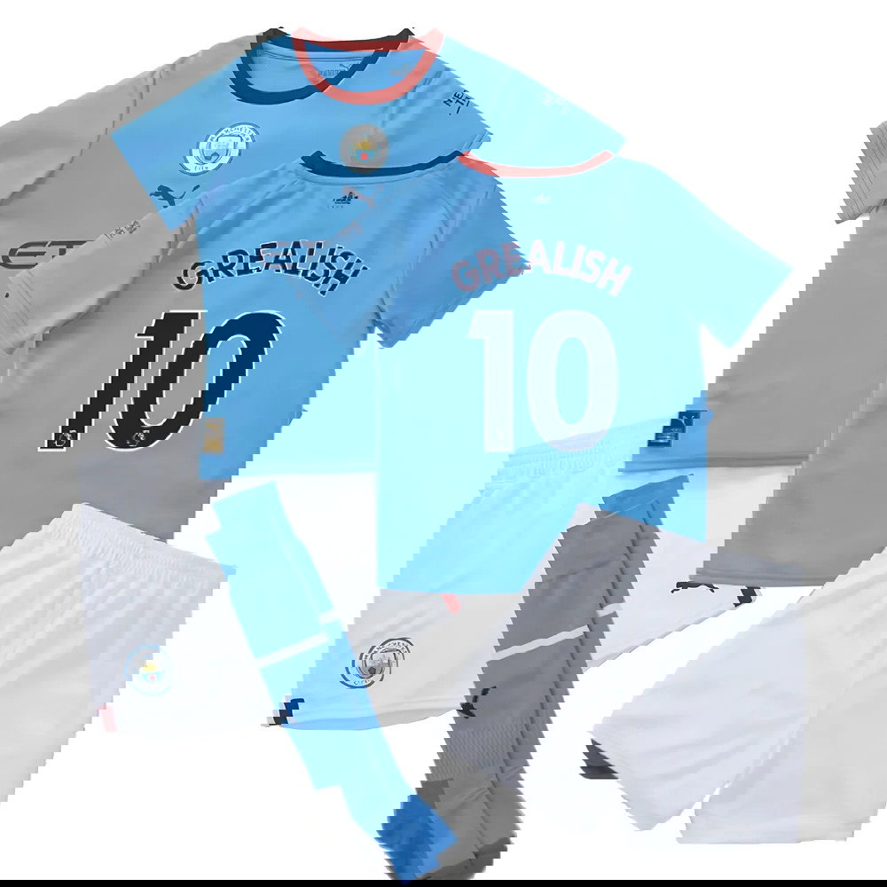 2022-2023 Man City Home Mini Kit (GREALISH 10)