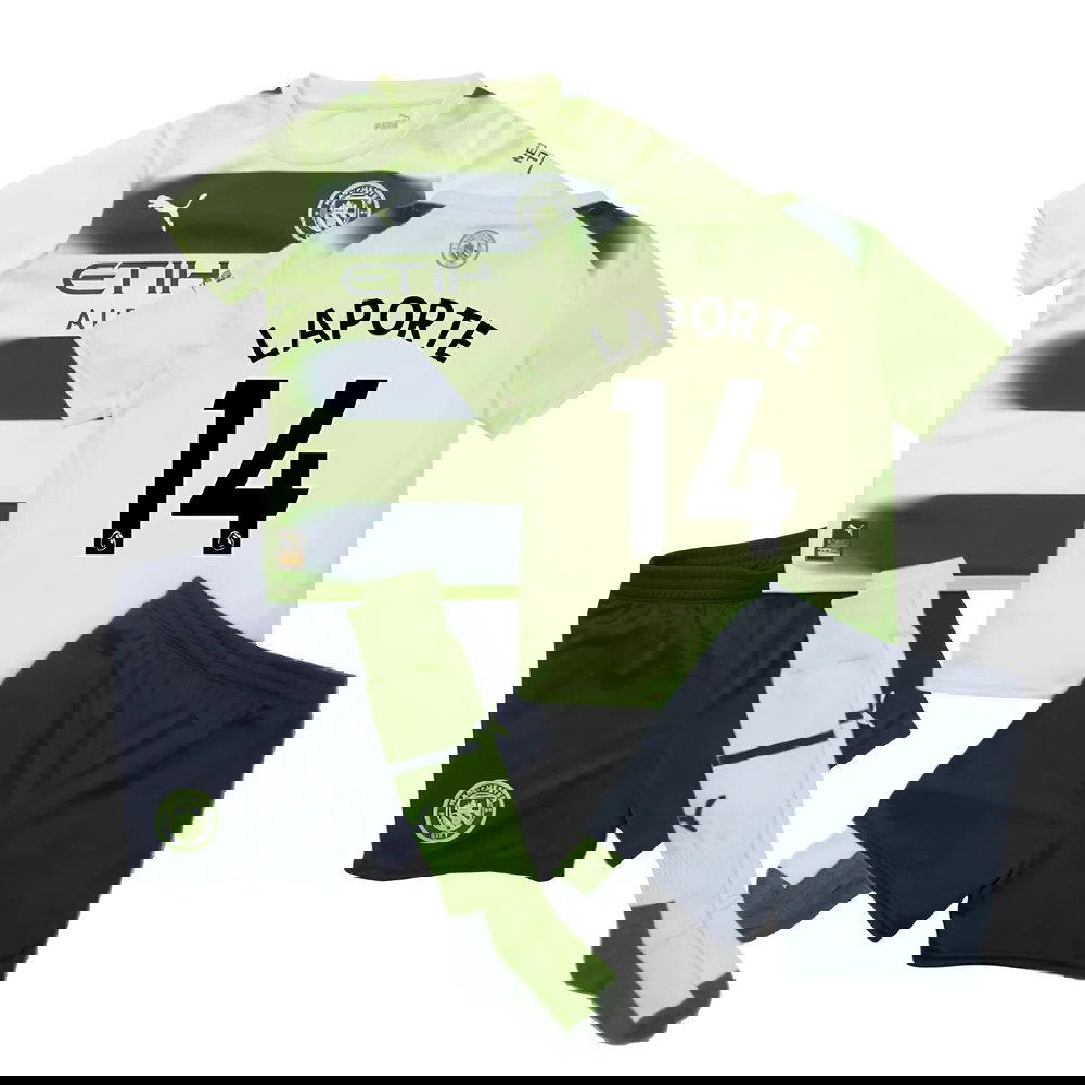 2022-2023 Man City Third Mini Kit (LAPORTE 14)