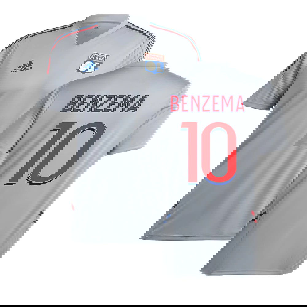 2022-2023 Olympique Lyon Training Jersey (Halo Silver) (BENZEMA 10)