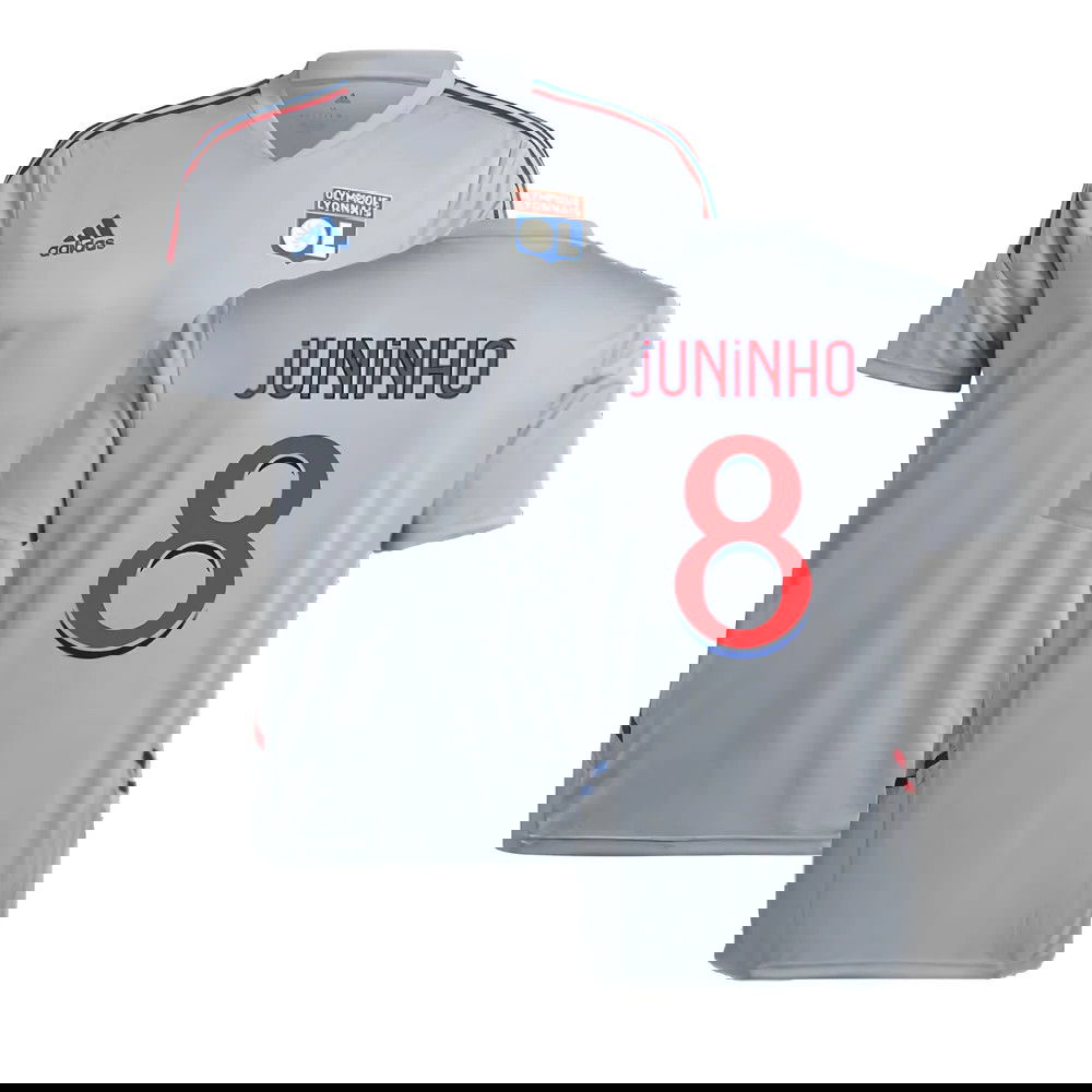 2022-2023 Olympique Lyon Training Jersey (Halo Silver) (JUNINHO 8)