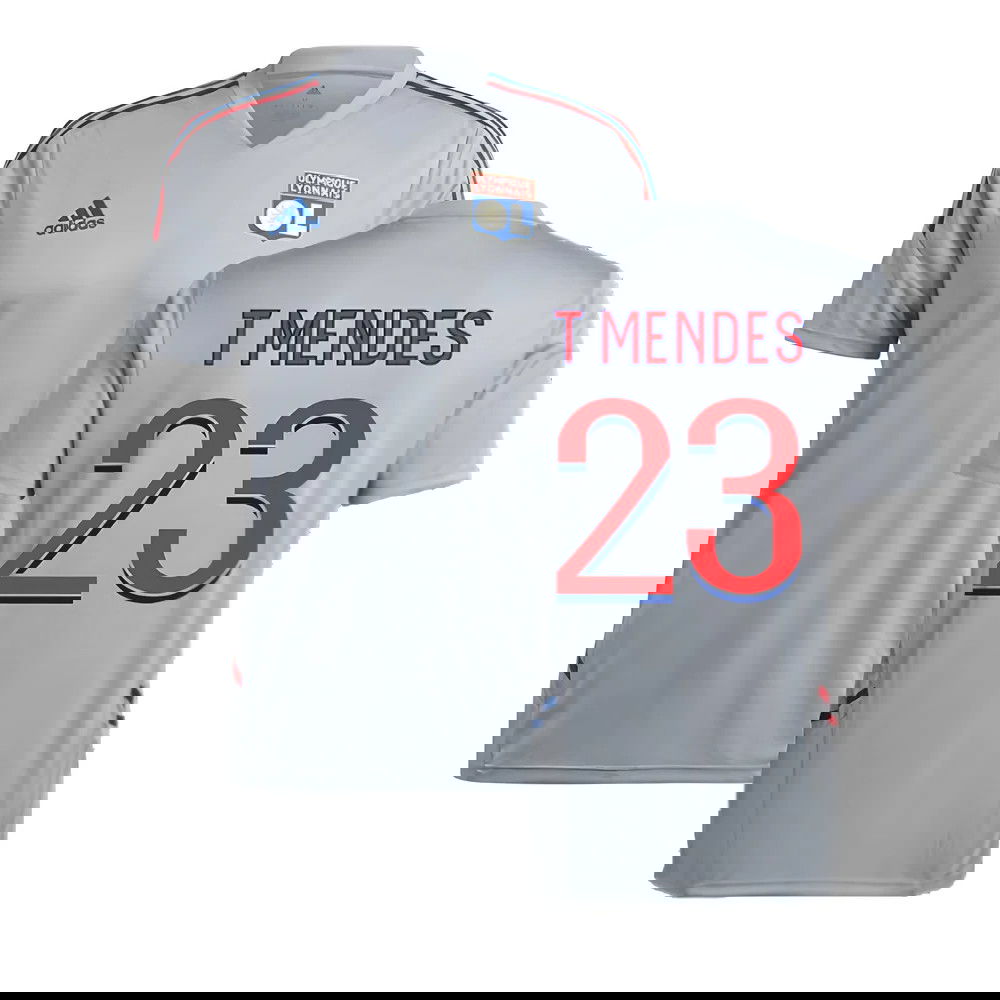 2022-2023 Olympique Lyon Training Jersey (Halo Silver) (T MENDES 23)
