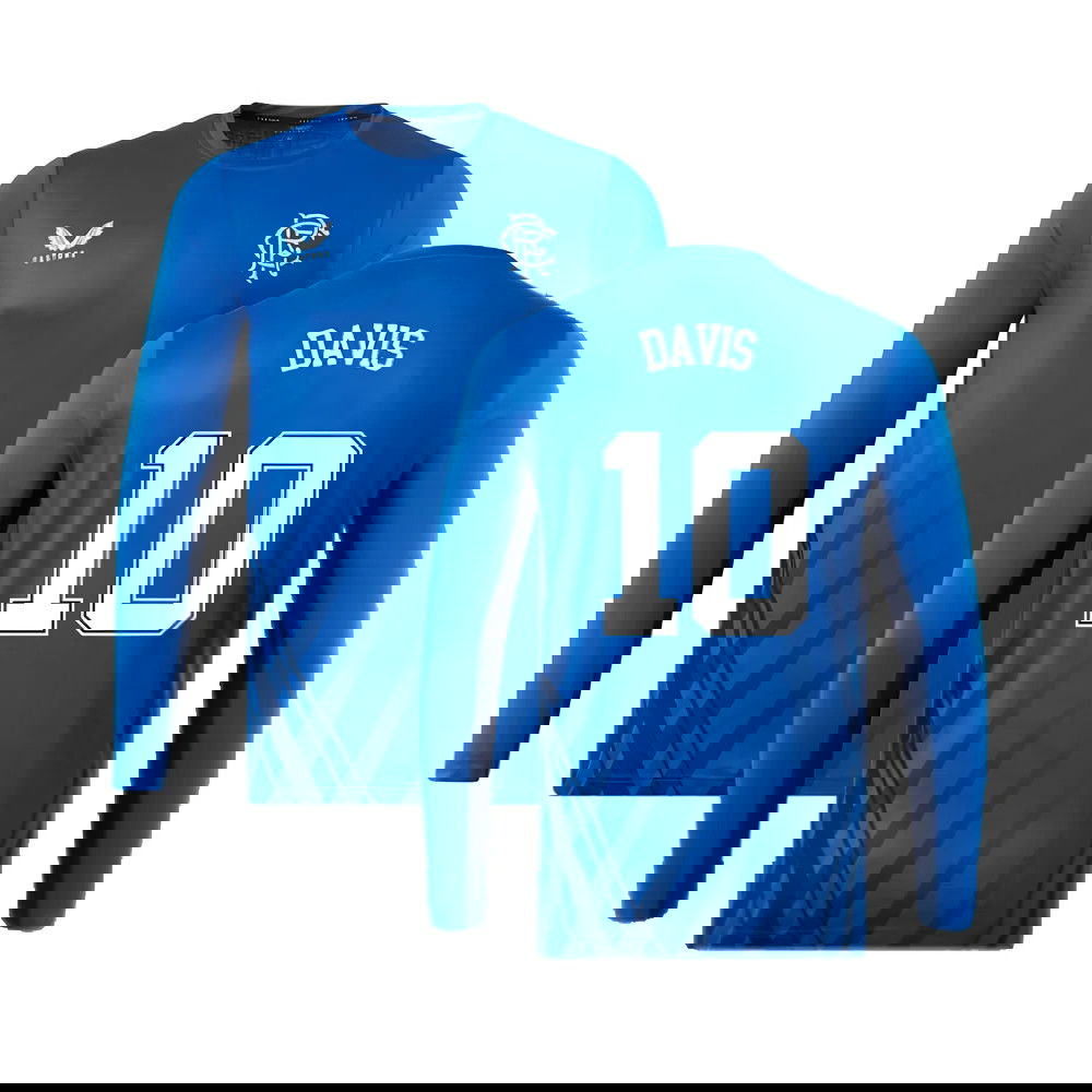 2022-2023 Rangers Long Sleeve Training Tee (Blue) (DAVIS 10)