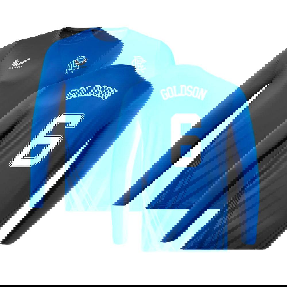 2022-2023 Rangers Long Sleeve Training Tee (Blue) (GOLDSON 6)