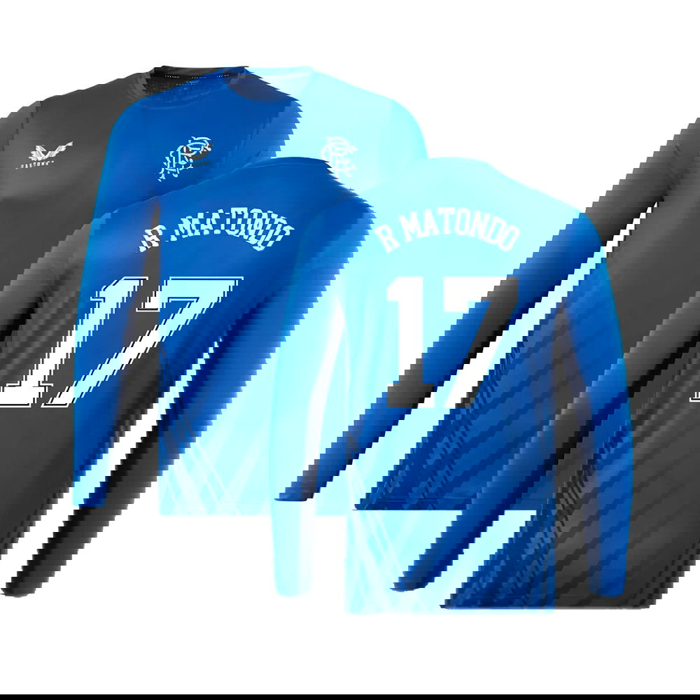 2022-2023 Rangers Long Sleeve Training Tee (Blue) (R MATONDO 17)