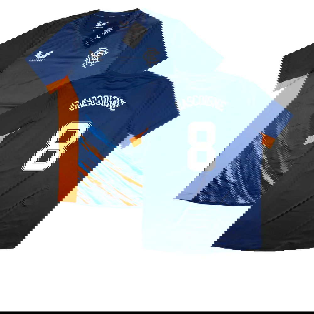 2022-2023 Rangers Match Day Tee (Navy-Orange) (GASCOIGNE 8)