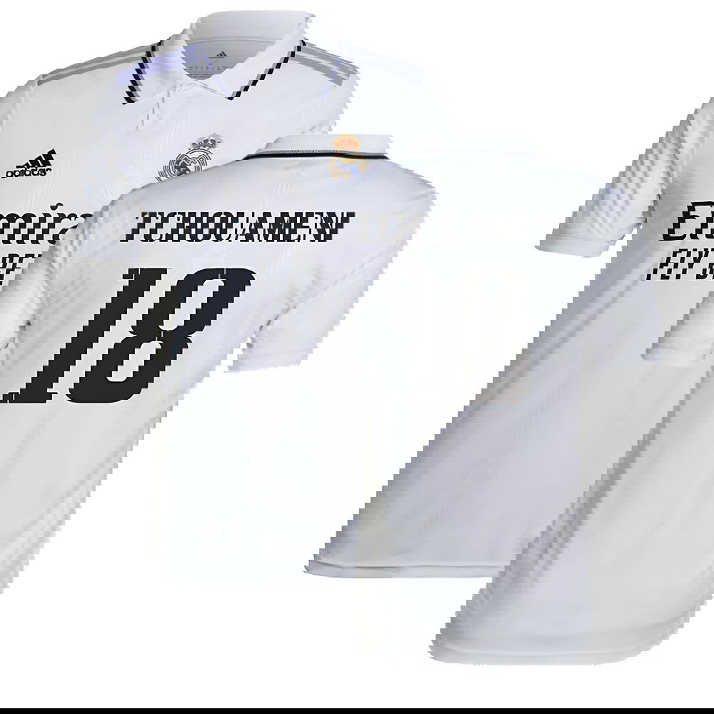 2022-2023 Real Madrid Home Shirt (TCHOUAMENI 18)