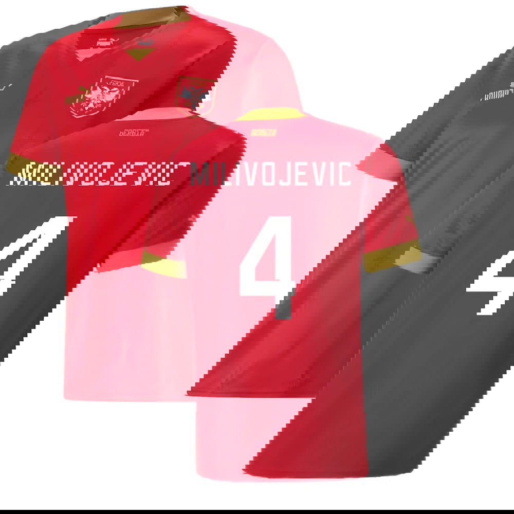 2022-2023 Serbia Home Shirt (MILIVOJEVIC 4)