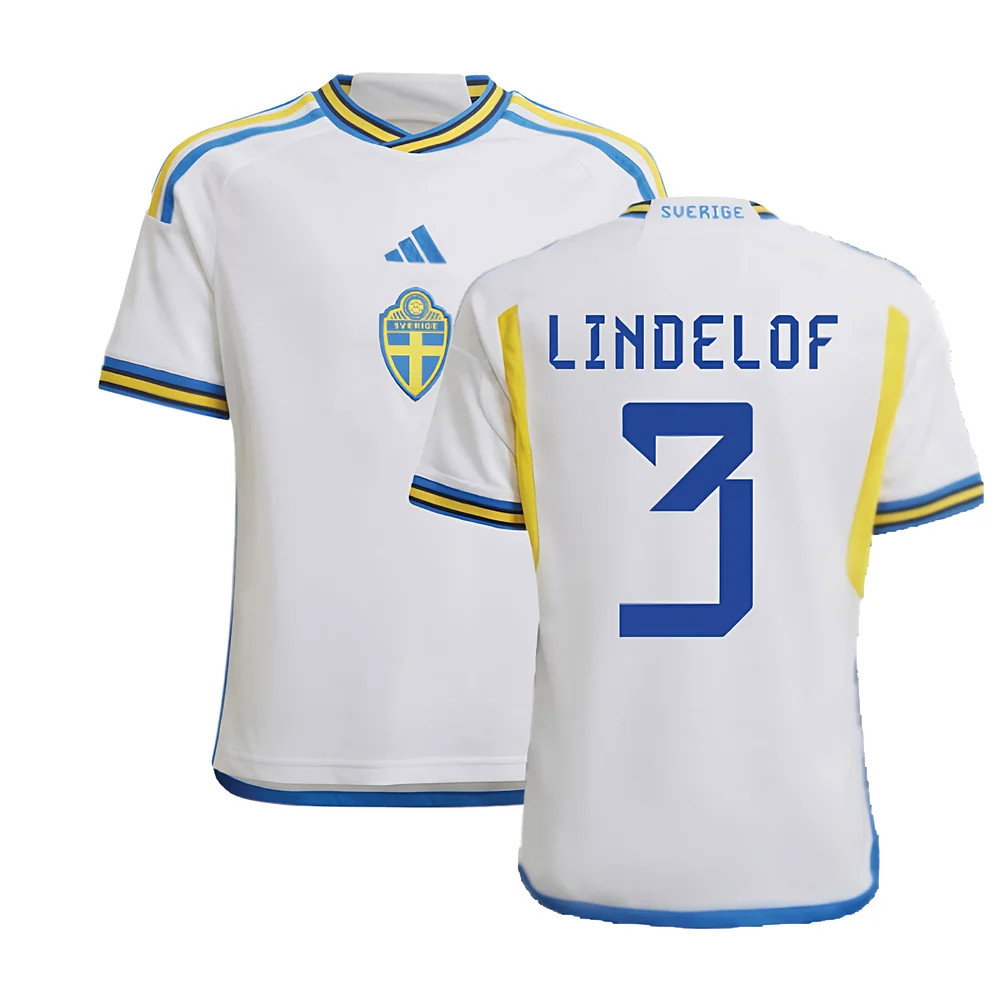 2022-2023 Sweden Away Shirt (Kids) (LINDELOF 3)