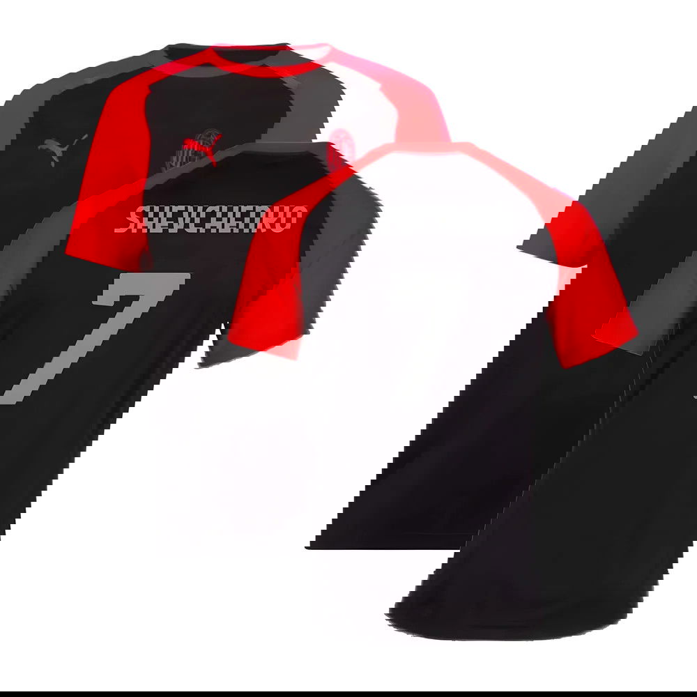 2023-2024 AC Milan Casuals Tee (Black) (Shevchenko 7)