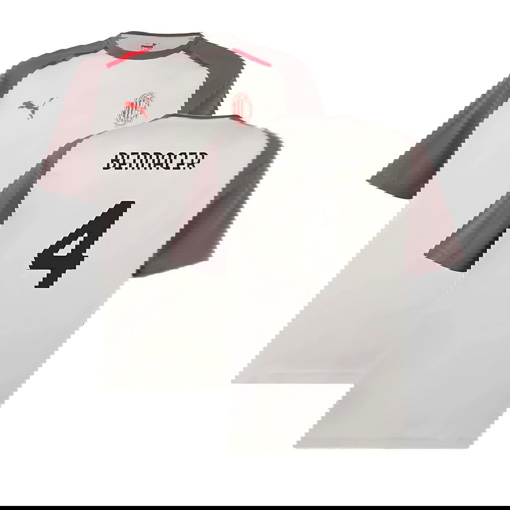 2023-2024 AC Milan Casuals Tee (Light Grey) (Bennacer 4)