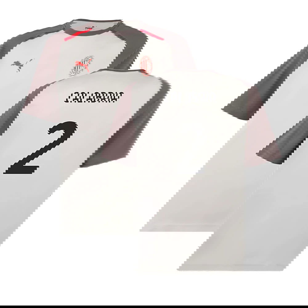 2023-2024 AC Milan Casuals Tee (Light Grey) (Calabria 2)