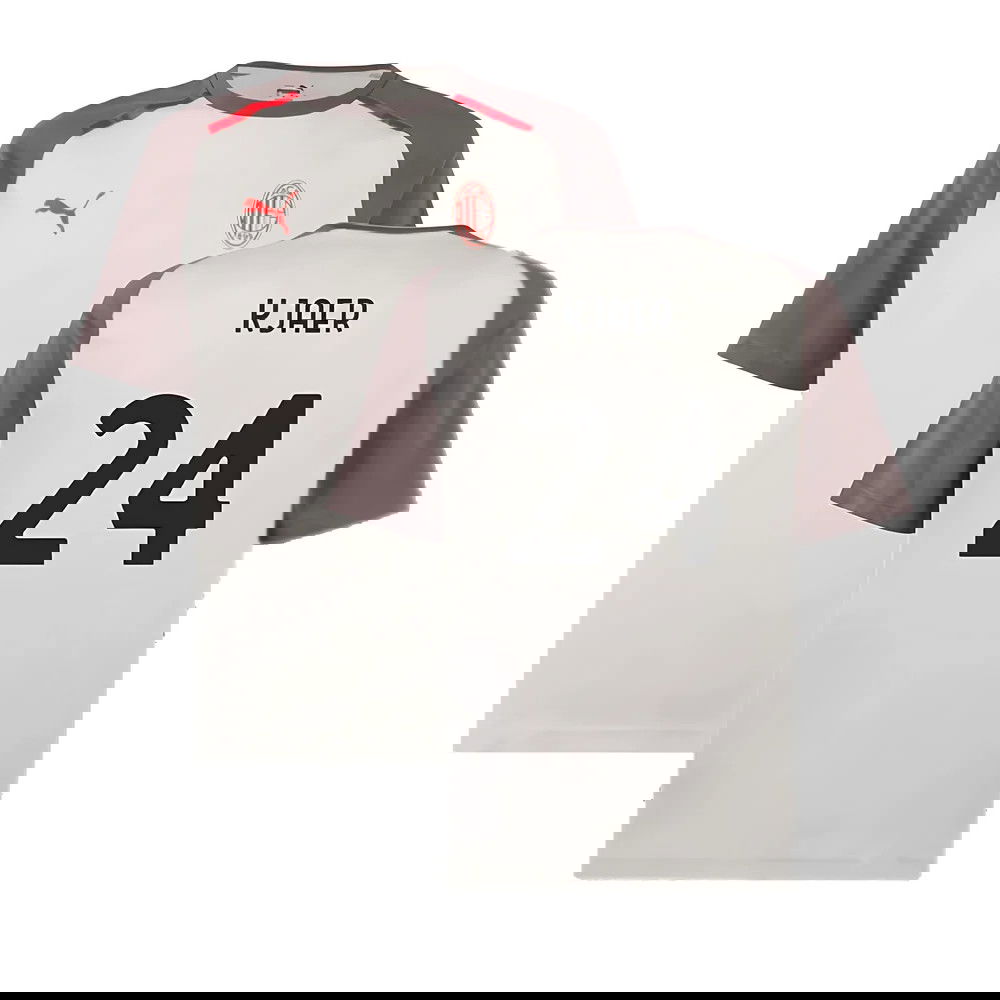 2023-2024 AC Milan Casuals Tee (Light Grey) (Kjaer 24)