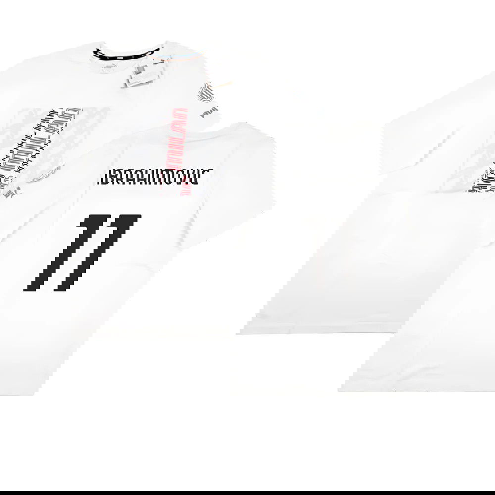 2023-2024 AC Milan FtblCore Graphic Tee (Grey) (Ibrahimovic 11)