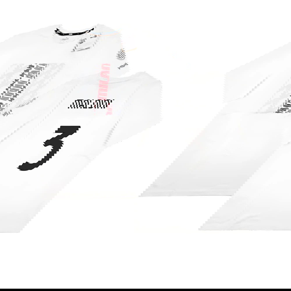 2023-2024 AC Milan FtblCore Graphic Tee (Grey) (Maldini 3)