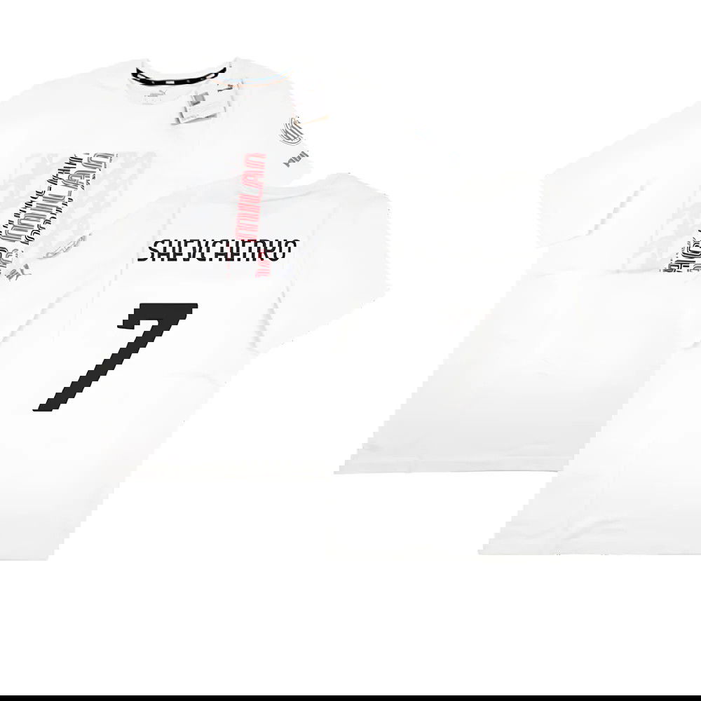 2023-2024 AC Milan FtblCore Graphic Tee (Grey) (Shevchenko 7)