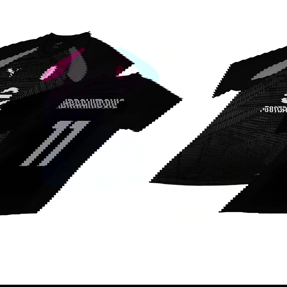 2023-2024 AC Milan Pre-Match Jersey (Black) (Ibrahimovic 11)