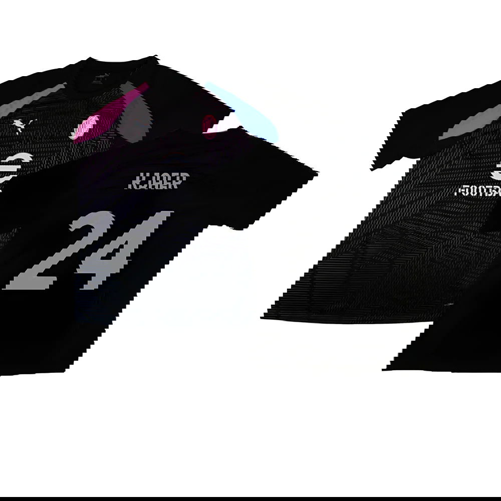 2023-2024 AC Milan Pre-Match Jersey (Black) (Kjaer 24)