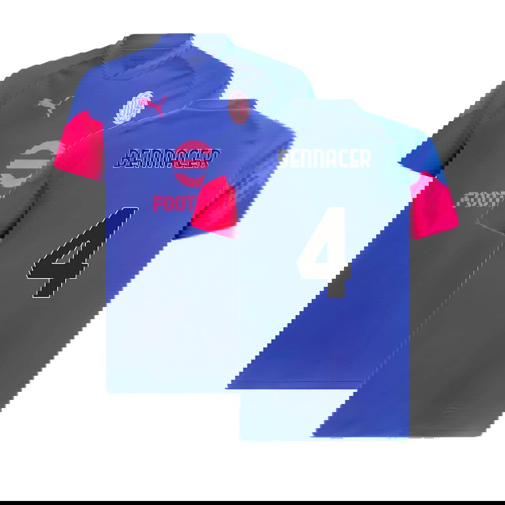 2023-2024 AC Milan Training Jersey (Royal Sapphire) (Bennacer 4)