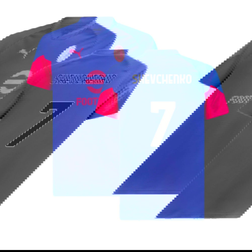 2023-2024 AC Milan Training Jersey (Royal Sapphire) (Shevchenko 7)