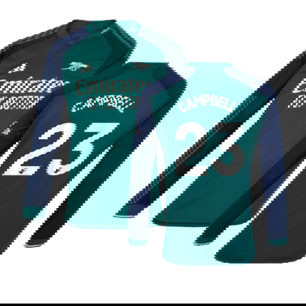 2023-2024 Arsenal Long Sleeve Third Shirt (Campbell 23)