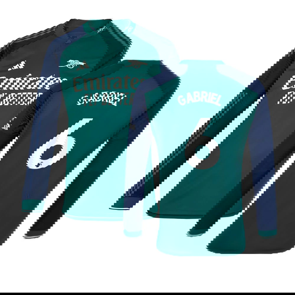 2023-2024 Arsenal Long Sleeve Third Shirt (Gabriel 6)