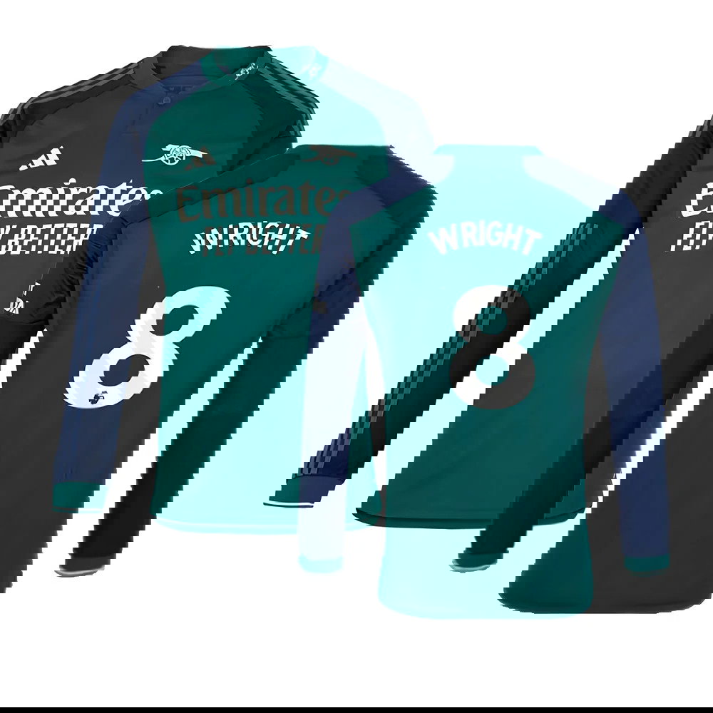 2023-2024 Arsenal Long Sleeve Third Shirt (Wright 8)