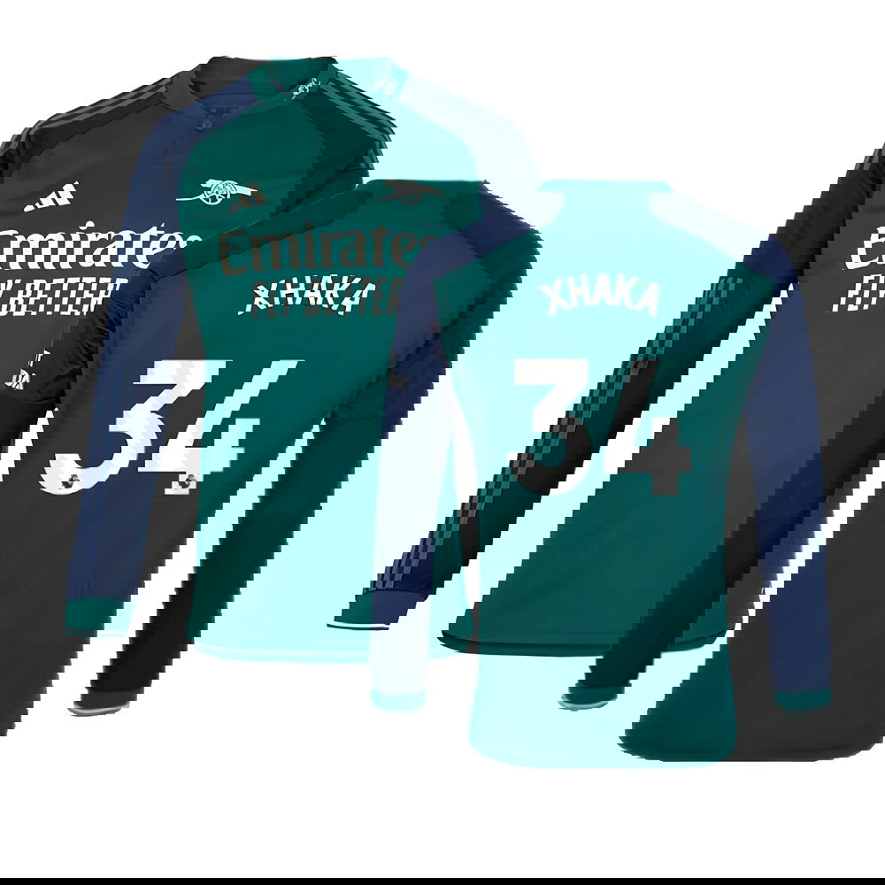 2023-2024 Arsenal Long Sleeve Third Shirt (Xhaka 34)