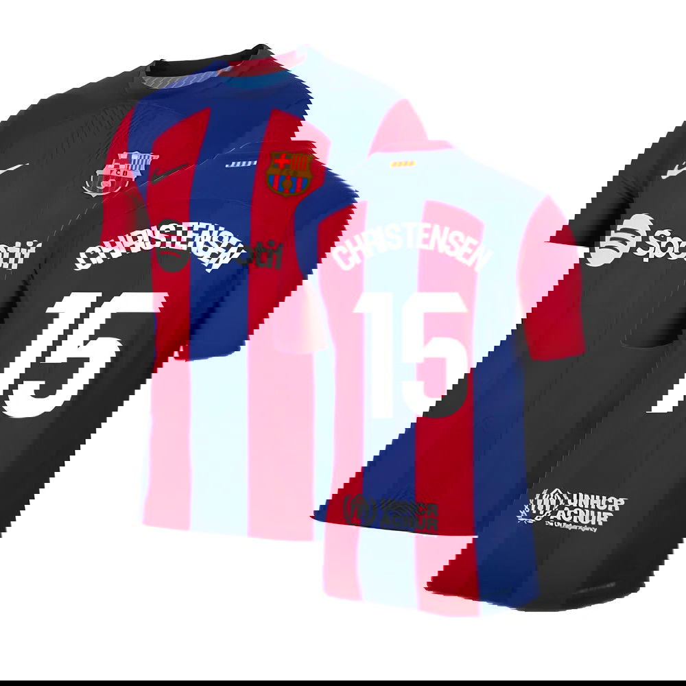 2023-2024 Barcelona Authentic Home Shirt (Christensen 15)