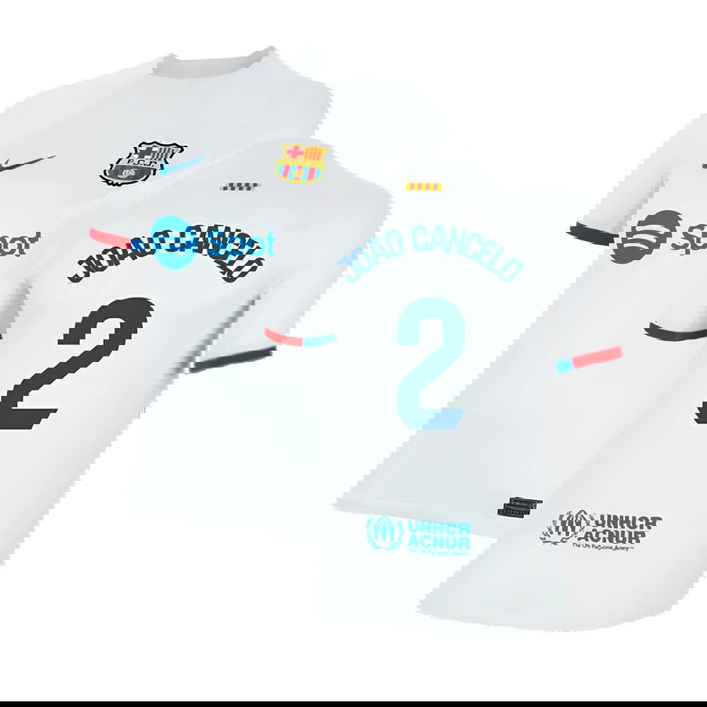 2023-2024 Barcelona Away Shirt (Kids) (Joao Cancelo 2)